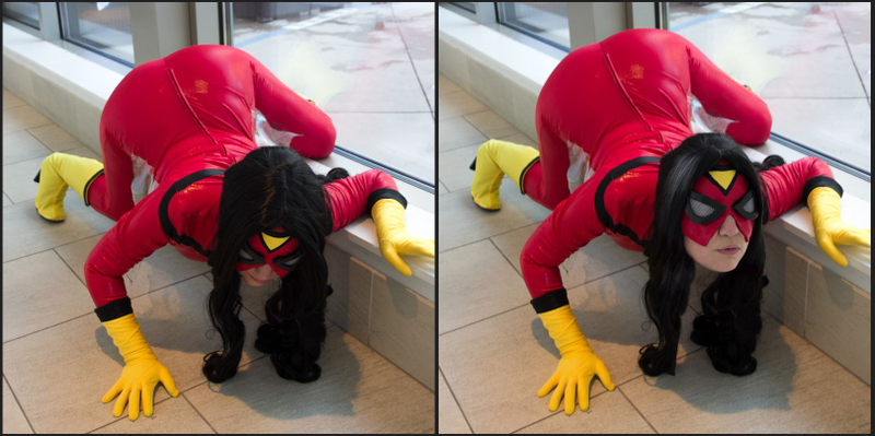 Illustration for article titled Real-Life Milo Manara Spider-Woman cover as attempted by Dragoncon cosplayer
